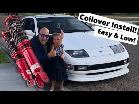 The 300zx gets low on COILOVERS! Maxpeeding Rods install and review
