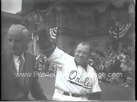 Baseball returns to Baltimore in 1954  - The Baltimore Orioles parade archival footage