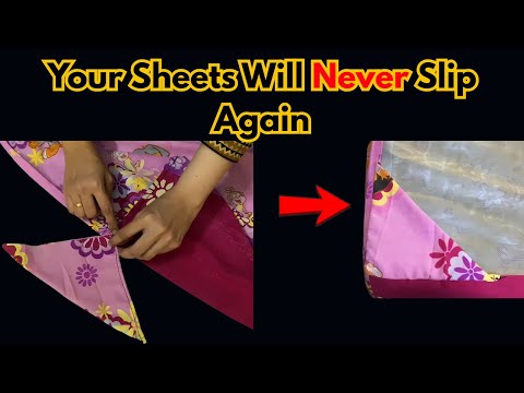 Fitted Sheet Sewing Tutorial (No Elastic) : Your Sheets Will Never Slip Again