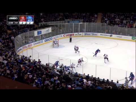 Brad Richards goal 2-2 Mar 8 2013 Ottawa Senators vs NY Rangers NHL Hockey