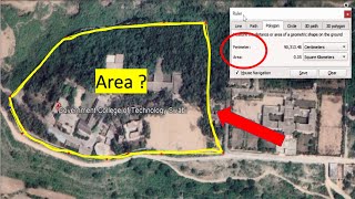 how to calculate land area ? | Google earth pro