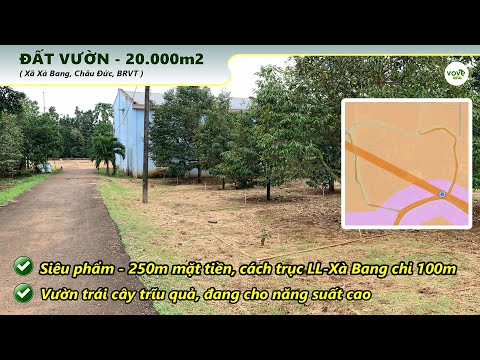 B192 - [SIÊU PHẨM] BÁN VƯỜN SẦU RIÊNG, BƠ CÁCH TRỤC LÁNG LỚN - XÀ BANG CHỈ 100M