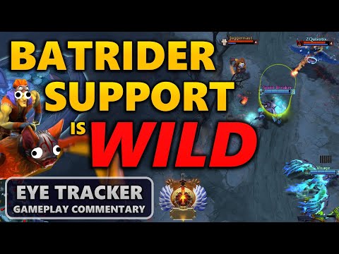 Batrider Support wasn't nerfed enough - Eye Tracker Gameplay Commentary | Dota 2 7.33d