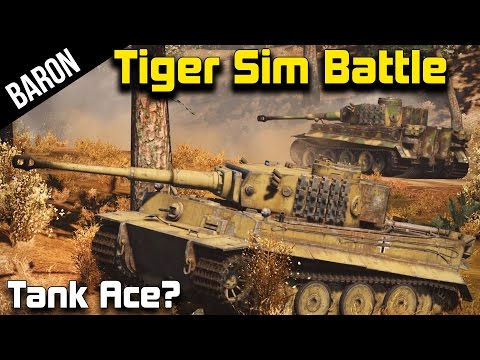 War Thunder Tanks Sim Battles - Tiger 1 vs T-44s and IS-2 Soviet Tanks!
