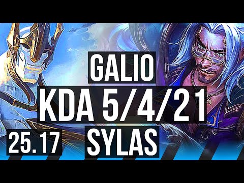 GALIO vs SYLAS (MID) | 800+ games, 5/4/21, 32k DMG | KR Grandmaster | 25.17