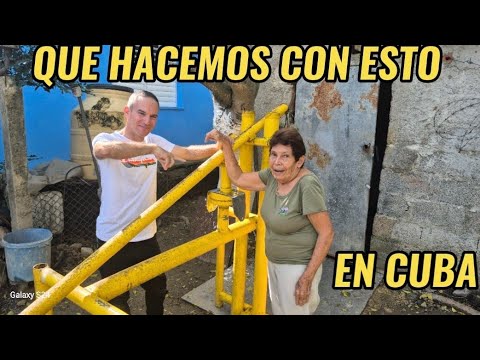 Que hacen abuela y familia con este artefacto en Cuba.
