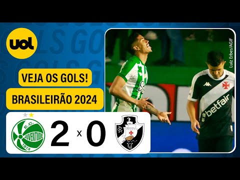 JUVENTUDE 2 X 0 VASCO  - CAMPEONATO BRASILEIRO 2024; VEJA OS GOLS
