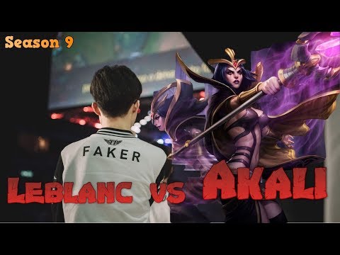 Faker - Leblanc vs Akali Mid - LoL Season 9 KR Ranked | League of Legends Replays
