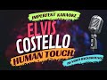Elvis Costello karaoke - Human Touch (w/video background)