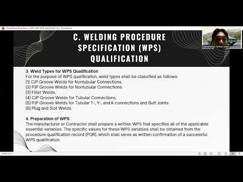 Video Presentasi Welder Test_Standard ASW D1.1 2020_4422301007_Muhammad Farhan Salim