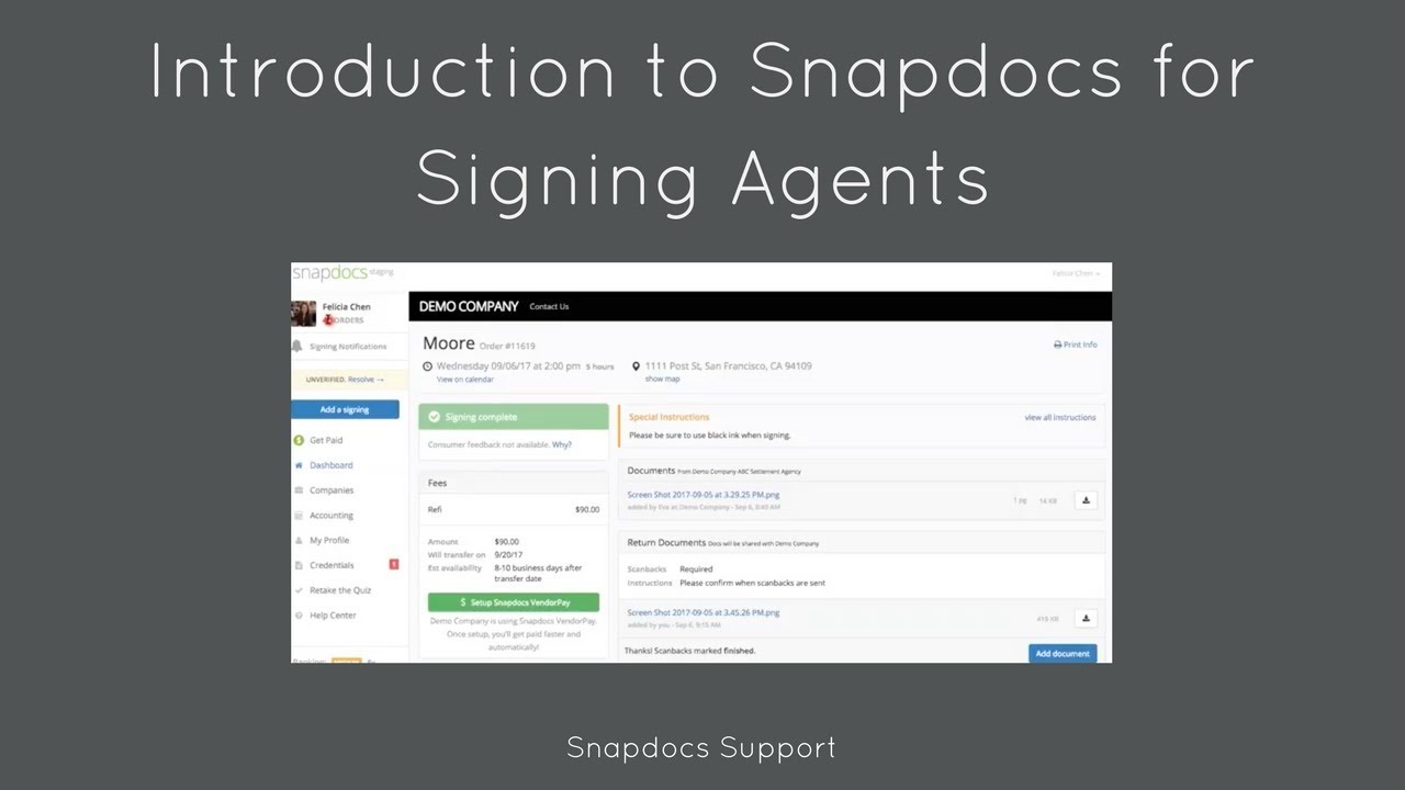 Introduction to Snapdocs for Signing Agents