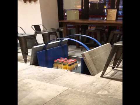 Monte charge à trappe 2 vantaux pour des charges de 0 à 1 500 Kg  conçu pour les bars, les restaurants, les bureaux de tabacs_3