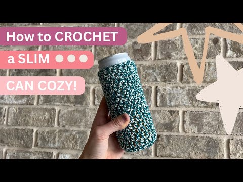 How to Crochet a SLIM Can Cozy!! | Beginner Friendly FREE PATTERN