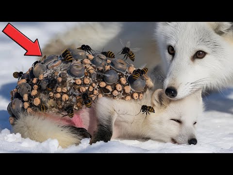 ARTIC FOX Mother Seeks Help To Save Her Baby, Who Is Injured By Barnacles