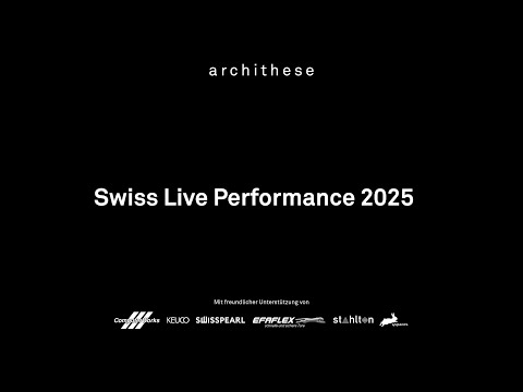 archithese Swiss Live Performance 2025