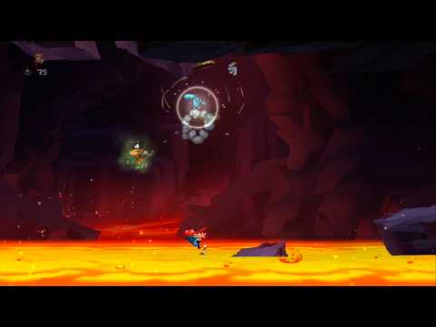 Rayman Legends 100% Walkthrough Part 27 - World 5 - Up, Up and Escape! & The Great Lava Pursuit