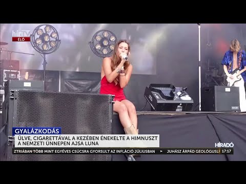 Ülve, cigarettával a kezében énekelte a Himnuszt a nemzeti ünnepen Ajsa Luna - HírTV