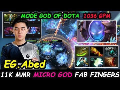 Abed Arc Warden A-GOD 11K MMR MIRCRO SKILL GOD FAB FINGERS INSANE DAMAGE 1036 GPM Dota 2  Gameplay