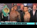JERMALL CHARLO VS DENNIS HOGAN - FULL WEIGH IN & FACE OFF VIDEO
