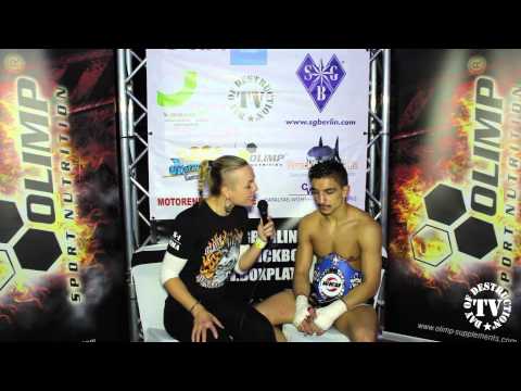 Maruf Özcan im post fight interview nach seinem Kampf gegen Maurice Lohner