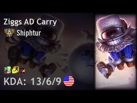 Ziggs AD Carry vs Jhin - Shiphtur - NA Challenger Patch 6.24