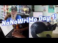 NaNoWriMo Day 1 | a writing vlog!