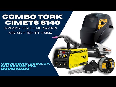 INVERSORA MIG SEM GÁS TORK COMBO KAB 140a MULTI PROCESSOS 3 EM 1 COM TESTE DE SOLDAGEM VALE A PENA?