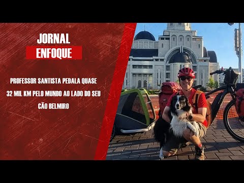 Professor santista pedala quase 32 mil km pelo mundo ao lado do seu cão Belmiro
