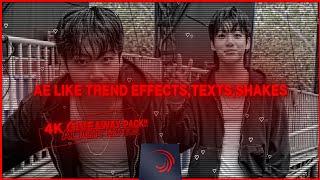 Download lagu AE LIKE TREND EFFECTS,TEXTS,SHAKES,OVERLAYS|4K SPECIAL GIVEAWAY PACK ON ALIGHT MOTION//JEON MINJI mp3