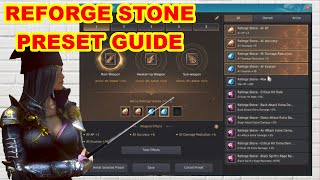 BDO Reforge Stone & Preset Guide