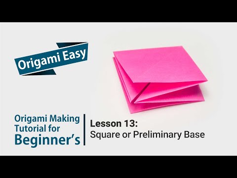 Origami Basics Lesson 1 Folding mountains and valleys