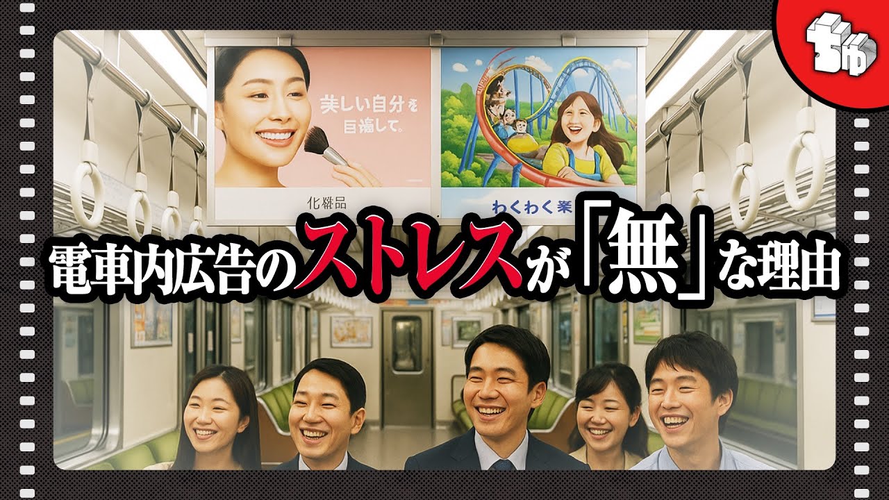 【広告解説】電車広告はなぜストレスにならない？通勤客を狙い撃つ心理戦略