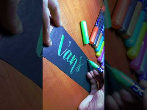 Calligraphy Writing of name #vanshu on request in last video with Doms Brush Pens! #viral #vanshu