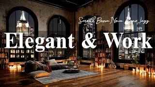 Elegant Work Jazz ~ Soft Cafe Music & Smooth Bossa Nova  Piano Jazz for Work and Deep Study Session