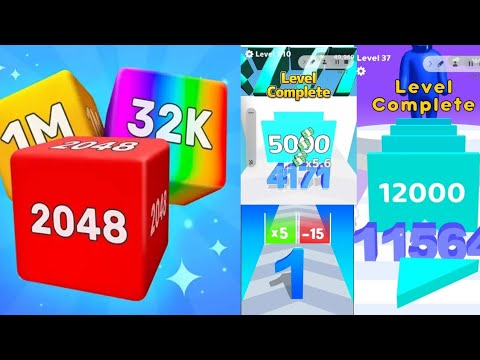 2048 | ball run 2048 ball run Infinity Chain Cube 2048 3D Merge game vs Number Master Combinations