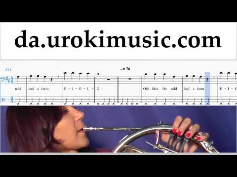 Lær At Spille Valdhorn Old MacDonald - Had a Farm Uddannelse Metode Del 2 um-b246