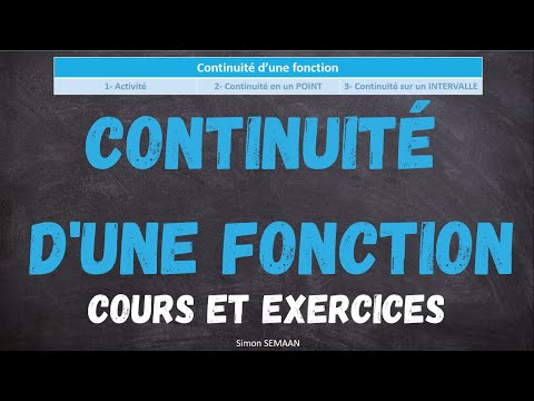 Continuity of a function at a point and on an interval - COURSES and EXERCISES.