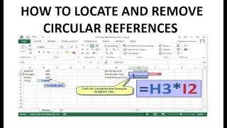 HOW TO LOCATE AND REMOVE CIRCULAR REFERENCES IN EXCEL