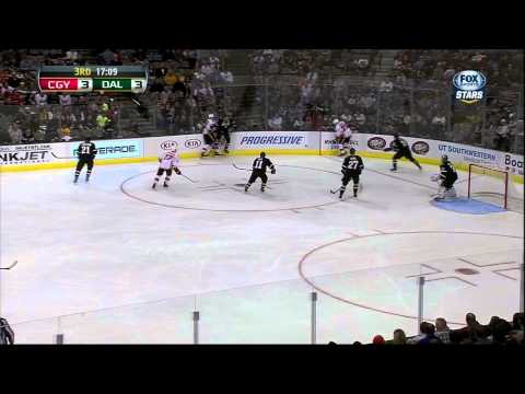 Matt Stajan goal Feb 17 2013 Calgary Flames vs Dallas Stars NHL Hockey