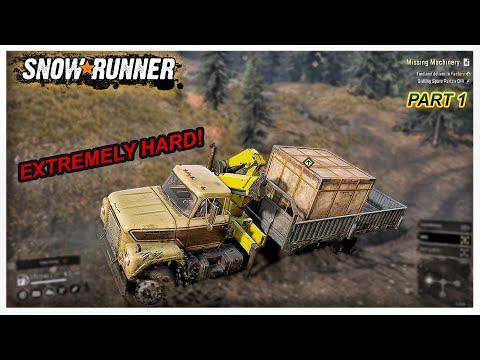 Missing Machinery Mission (PART 1) - SnowRunner Gameplay