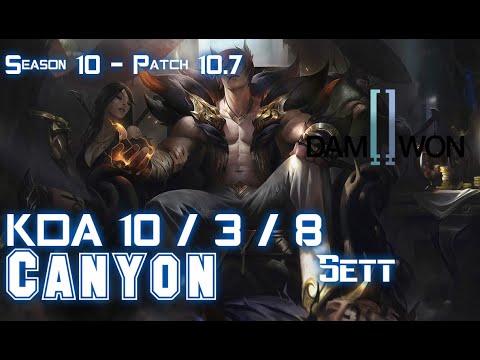 DWG Canyon SETT vs JARVAN IV Jungle - Patch 10.7 KR Ranked