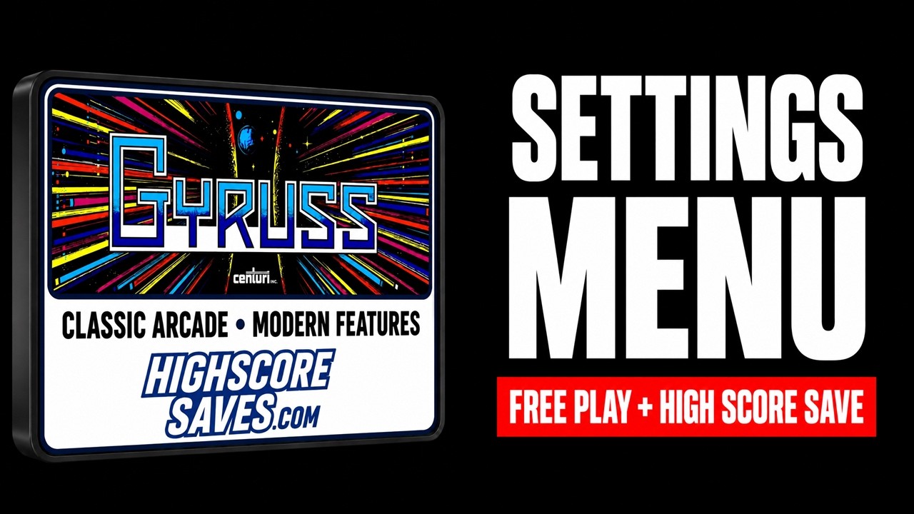 Gyruss settings menu video guide