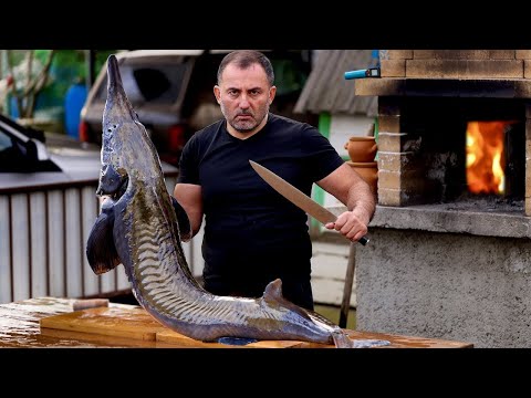 Every man need to know that recipe - Baked sturgeon in the oven | GEORGY KAVKAZ