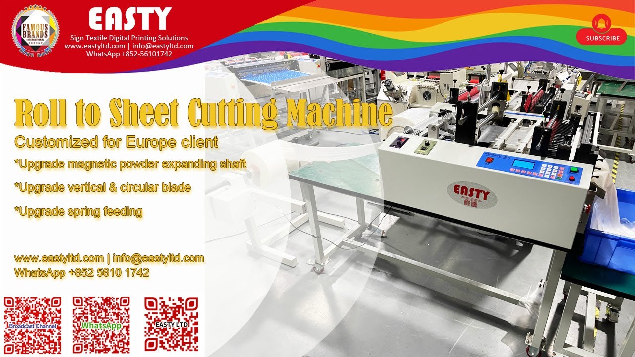 Automatic Roll To Sheet Cutting Machine | Fabric Cloth Paper Film Sheet Cutter Vertical & Horizontal