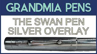 SWAN PEN WITH A SMOOTH SILVER OVERLAY