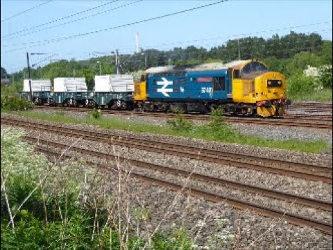 Class 37 401 Mary Queen of Scots with 3 nuclear flask wagons 29/5/23