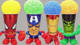 Marvel Avengers Wrong Heads Foam Surprise Cups Spiderman Captain America Iron Man Hulk