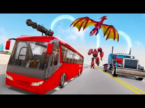 Dragon Robot police Truck Game.((2022)(Fish 24F