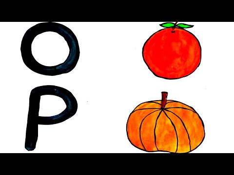 O for Orange P for Pumpkin, Alphabets |  #toddlers #kidssong #abcdsongs #colors #4