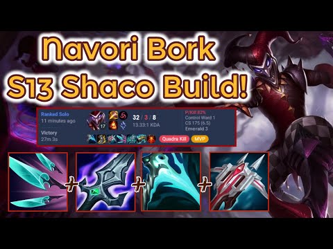32 Kills in 26 Minutes!! Navori Shaco - S13 Emerald [League of Legends] Gameplay - Infernal Shaco